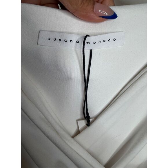 Susana Monaco Faux Wrap Off The Shoulder Bodycon Dress - Picture 4 of 5